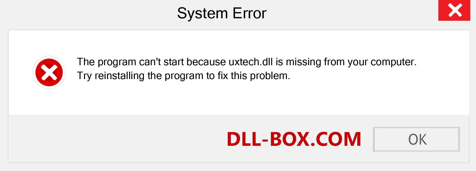  uxtech.dll file is missing?. Download for Windows 7, 8, 10 - Fix  uxtech dll Missing Error on Windows, photos, images
